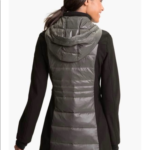 Halifax Traders Black Grey Down Hybrid Coat M - Picture 2 of 8